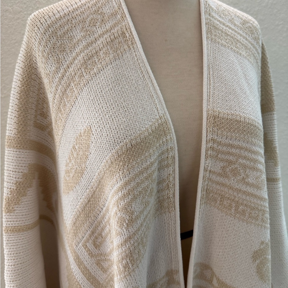 Muan Tzolkin Venus Ivory & Beige Pashmina/Poncho/Jorongo One Size EUC - Picture 2 of 13